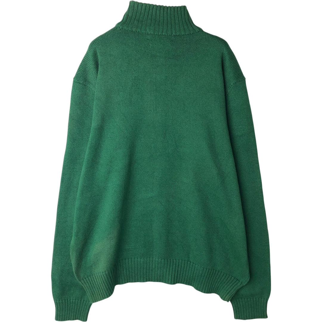 Ralph Lauren POLO by Ralph Lauren Cotton Knit Half Zip Sweater Men's L size cotton green type Vintage Second Hand