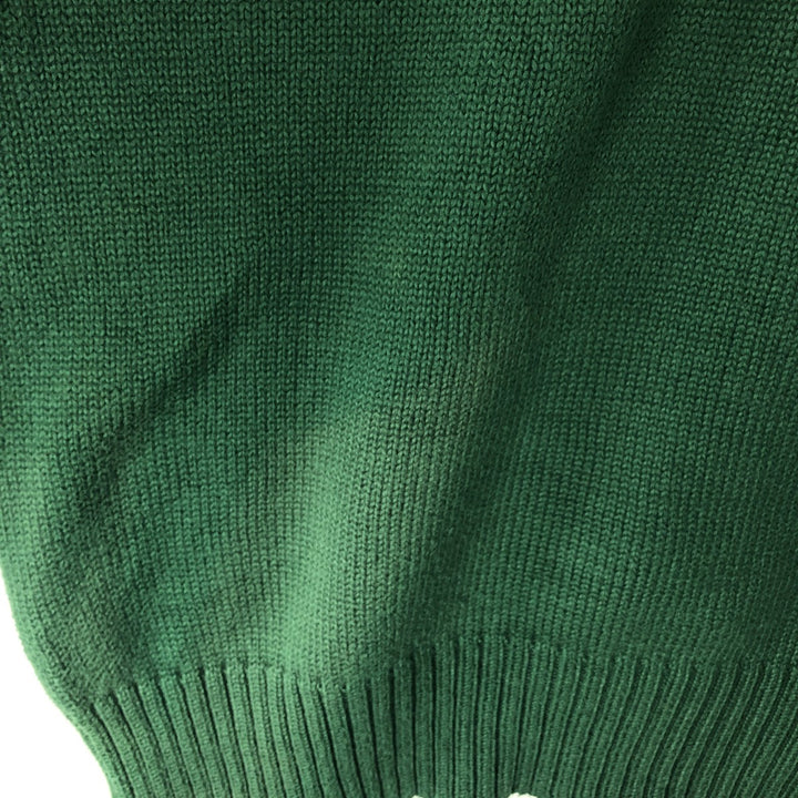 Ralph Lauren POLO by Ralph Lauren Cotton Knit Half Zip Sweater Men's L size cotton green type Vintage Second Hand