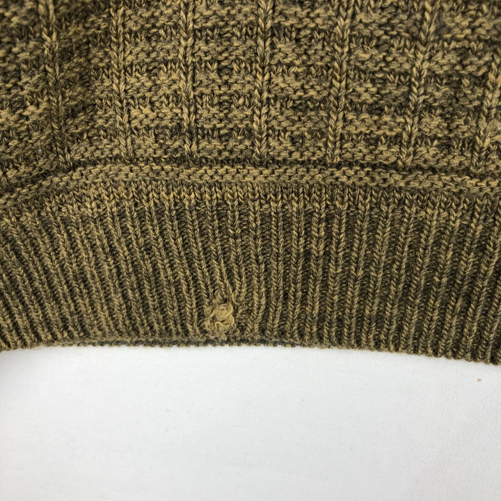 ICELAND all-over print knit sweater, made in Italy, men's size L equivalent, vintage. unclear Khaki type Vintage Second Hand
