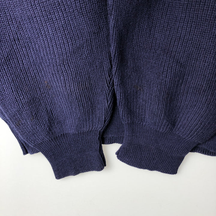 1980'S Lord Jeff The Whaler Rib Multi-stripe Cotton Knit Sweater, Made in USA, Men's Size L (approx.), Vintage cotton navy blue type Vintage Second Hand
