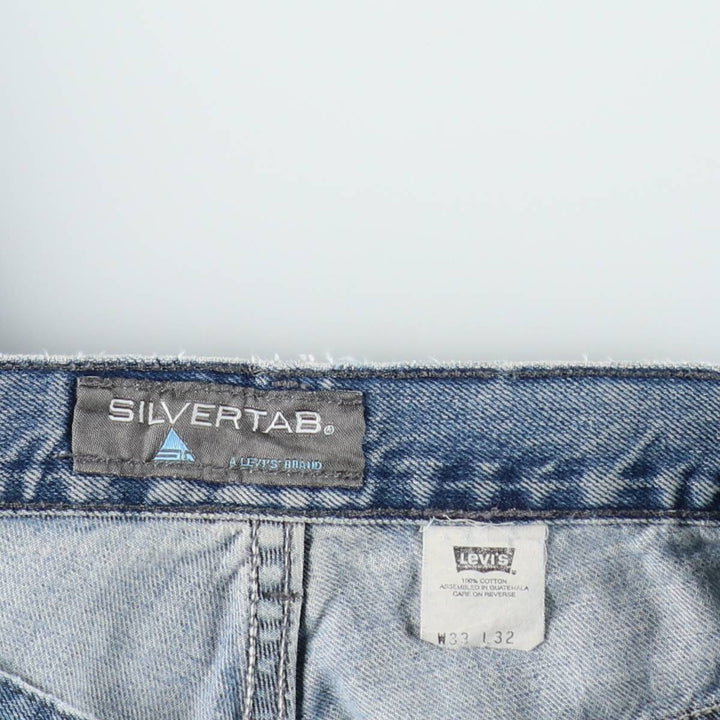 Levi's SILVER TAB Straight Denim Pants, Men's W33 (approx.) cotton Blue type light blue Vintage Second Hand