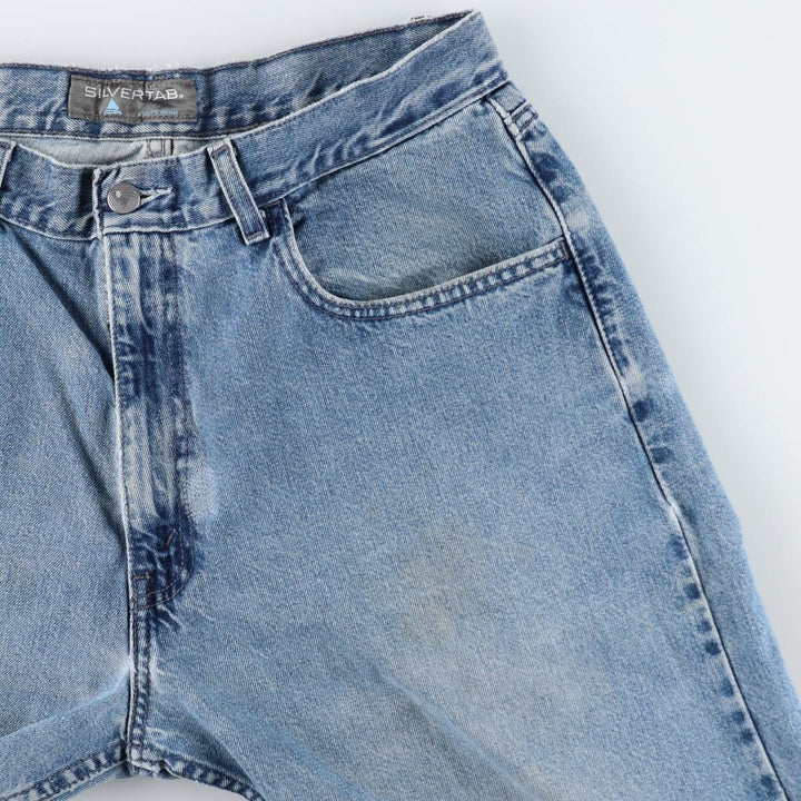 Levi's SILVER TAB Straight Denim Pants, Men's W33 (approx.) cotton Blue type light blue Vintage Second Hand