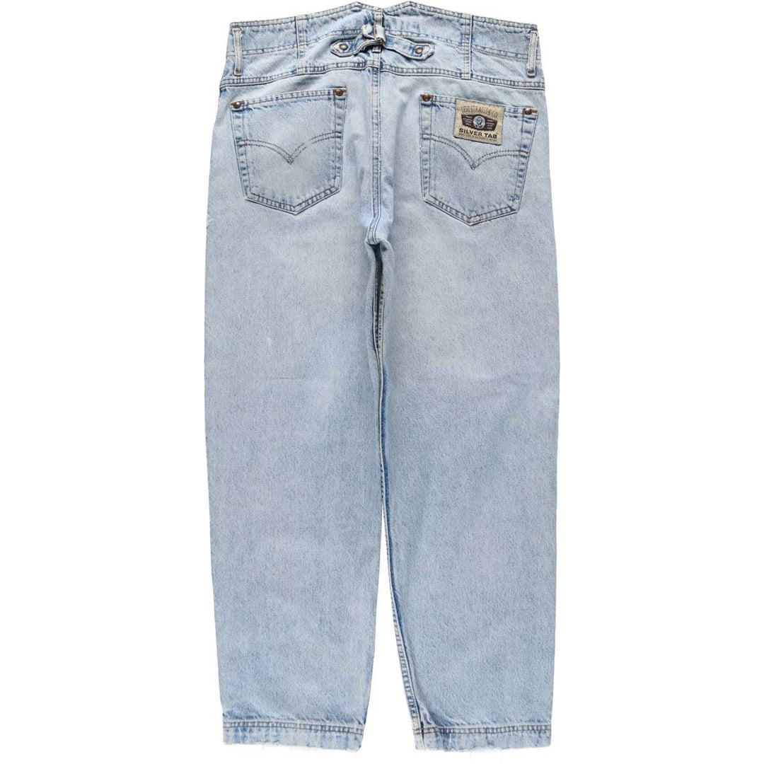 Levi's SILVER TAB Tapered Denim Pants, Men's W36 (approx.) cotton Blue type light blue Vintage Second Hand