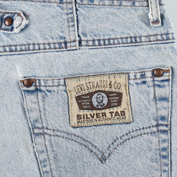 Levi's SILVER TAB Tapered Denim Pants, Men's W36 (approx.) cotton Blue type light blue Vintage Second Hand