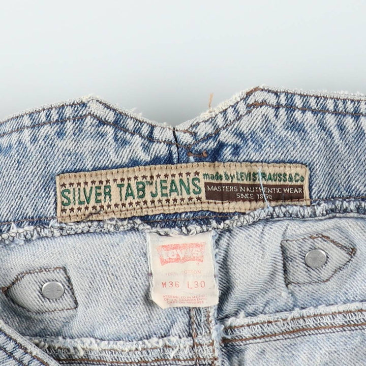 Levi's SILVER TAB Tapered Denim Pants, Men's W36 (approx.) cotton Blue type light blue Vintage Second Hand