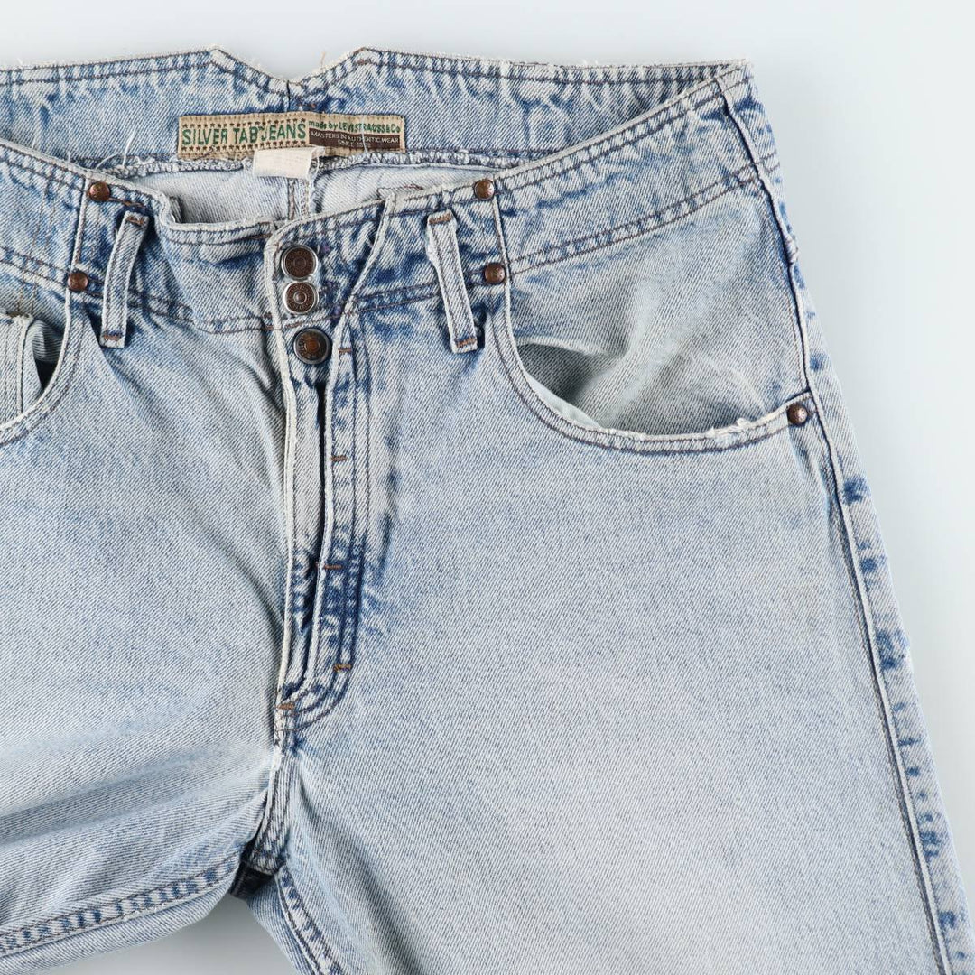 Levi's SILVER TAB Tapered Denim Pants, Men's W36 (approx.) cotton Blue type light blue Vintage Second Hand