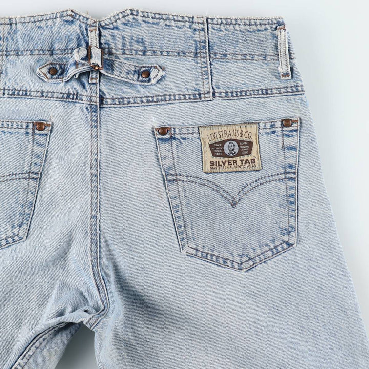 Levi's SILVER TAB Tapered Denim Pants, Men's W36 (approx.) cotton Blue type light blue Vintage Second Hand