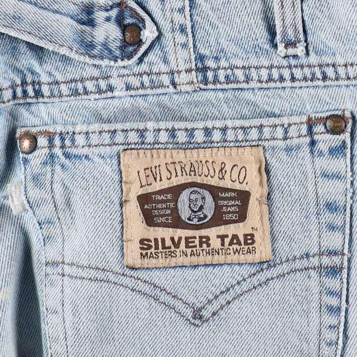 1990'S Levi's Silver Tab Tapered Denim Pants, Made in USA, Men's Size W32 (approx.), Vintage cotton blue type Vintage Second Hand