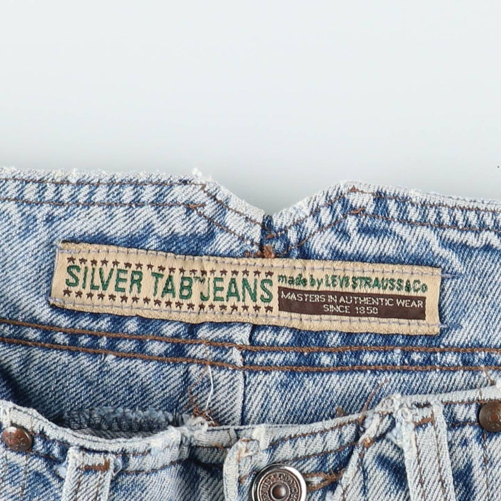 1990'S Levi's Silver Tab Tapered Denim Pants, Made in USA, Men's Size W32 (approx.), Vintage cotton blue type Vintage Second Hand