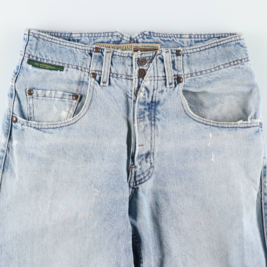 1990'S Levi's Silver Tab Tapered Denim Pants, Made in USA, Men's Size W32 (approx.), Vintage cotton blue type Vintage Second Hand