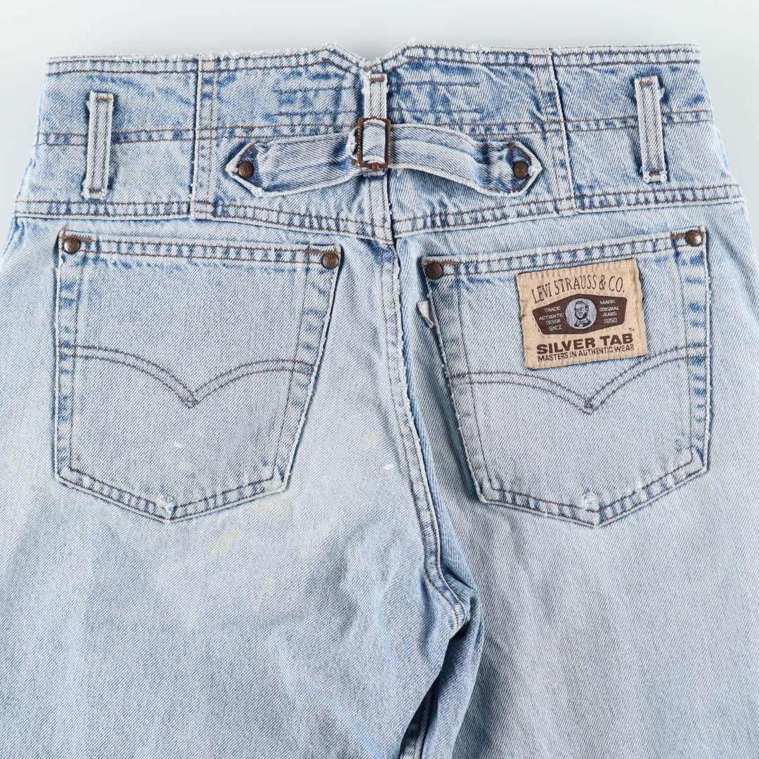 1990'S Levi's Silver Tab Tapered Denim Pants, Made in USA, Men's Size W32 (approx.), Vintage cotton blue type Vintage Second Hand