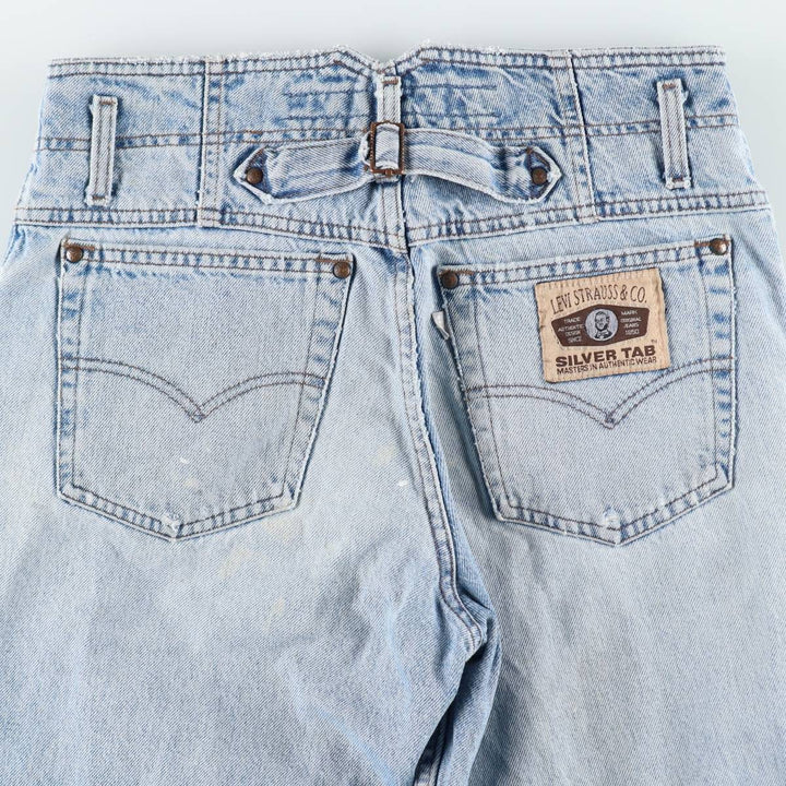 1990'S Levi's Silver Tab Tapered Denim Pants, Made in USA, Men's Size W32 (approx.), Vintage cotton blue type Vintage Second Hand