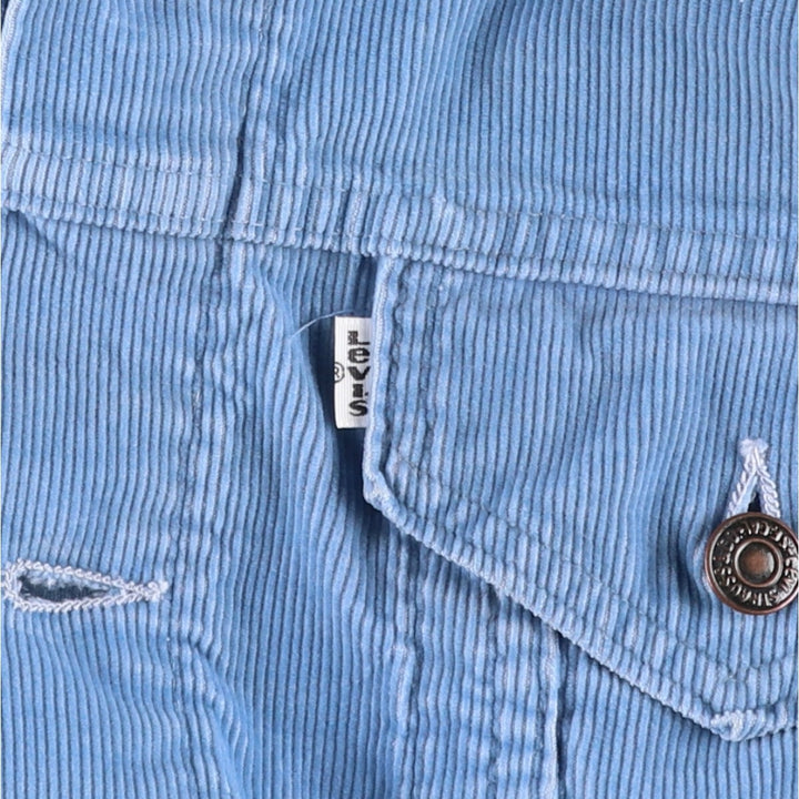 1970'S Levi's corduroy jacket, women's size L equivalent, vintage. unclear Blue type light blue Vintage Second Hand