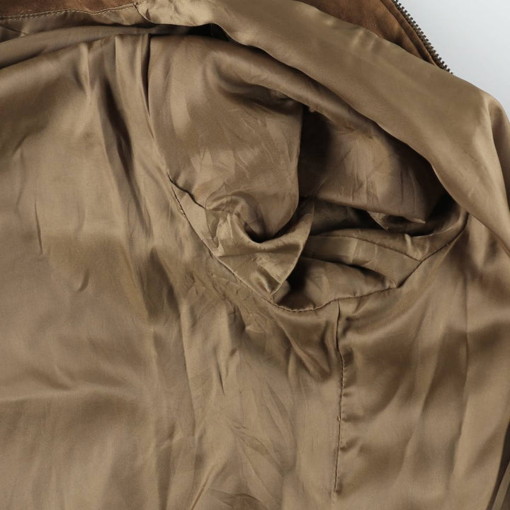 Ralph Lauren suede leather jacket, sports jacket, women's size L (approx.) Genuine suede leather brown type Vintage Second Hand