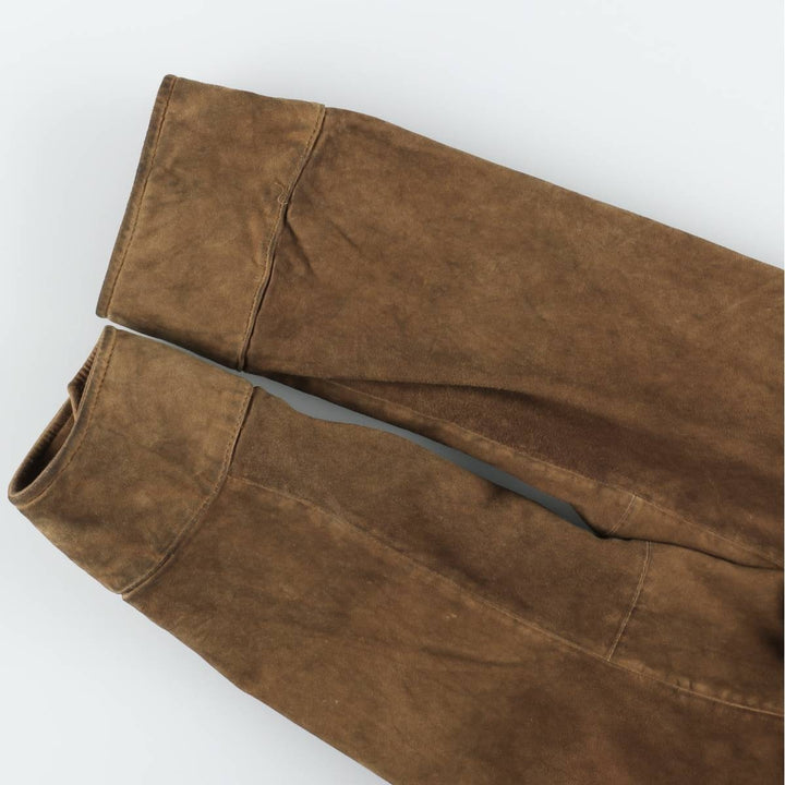 Ralph Lauren suede leather jacket, sports jacket, women's size L (approx.) Genuine suede leather brown type Vintage Second Hand