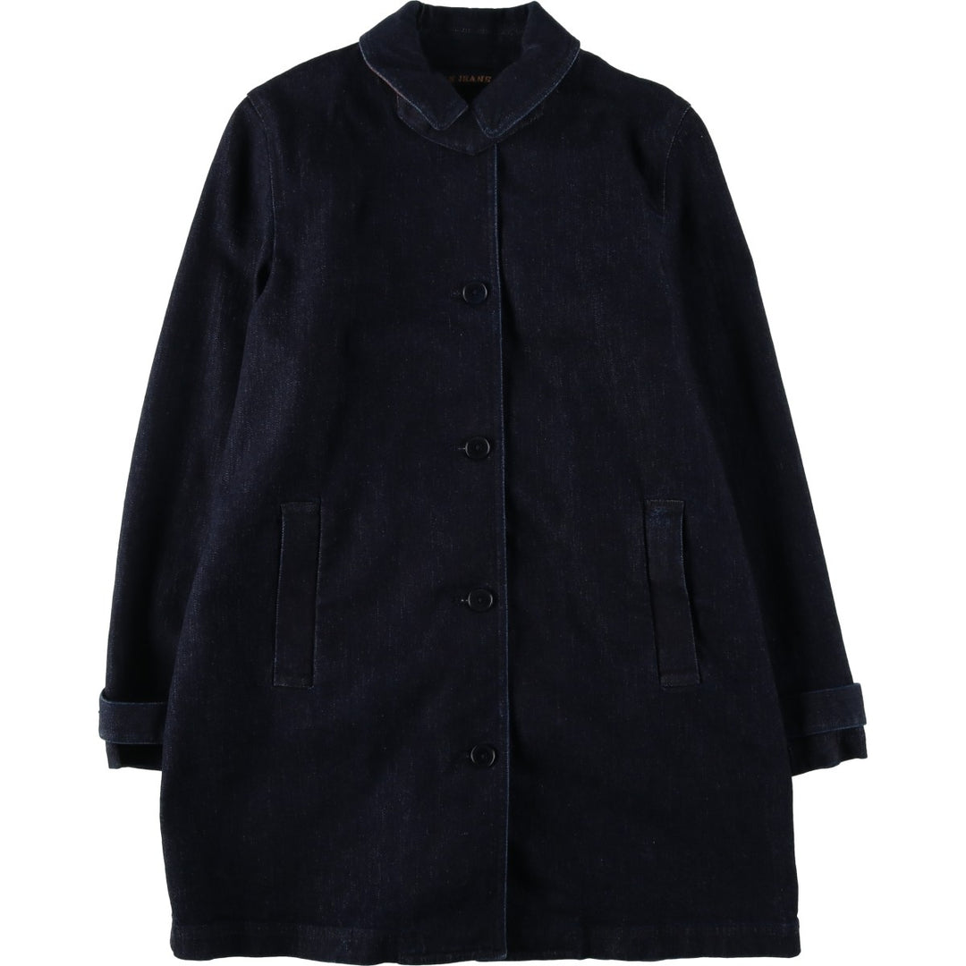 Ralph Lauren LAUREN JEANS COMPANY dark blue denim jacket, women's size L (approx.) cotton navy blue type Vintage Second Hand