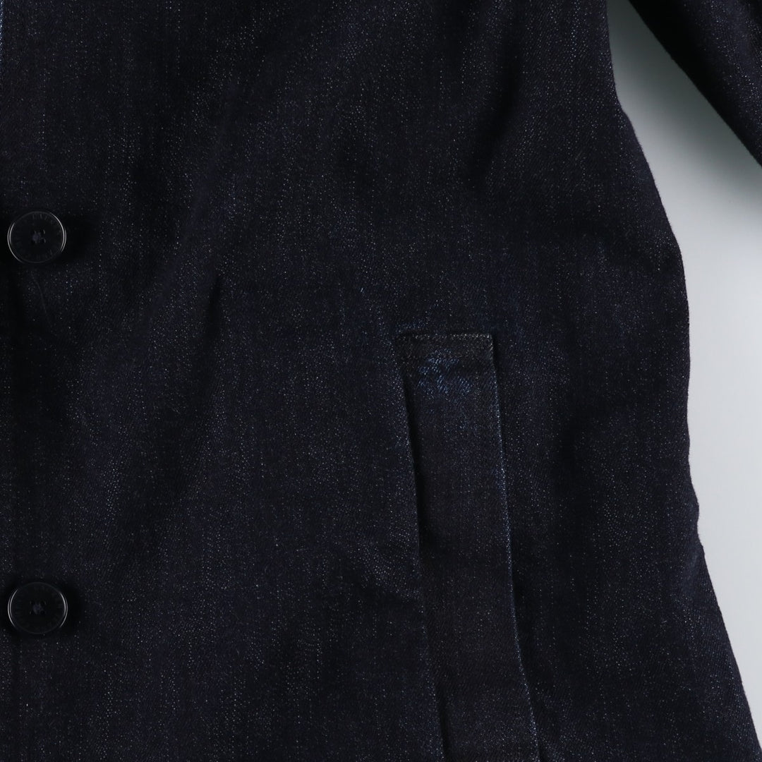 Ralph Lauren LAUREN JEANS COMPANY dark blue denim jacket, women's size L (approx.) cotton navy blue type Vintage Second Hand