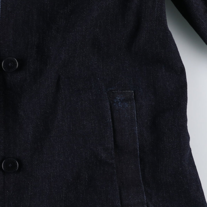 Ralph Lauren LAUREN JEANS COMPANY dark blue denim jacket, women's size L (approx.) cotton navy blue type Vintage Second Hand