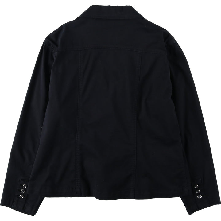 Chico's Platinum Cotton Jacket, Women's Size M (approx.) cotton black type Vintage Second Hand