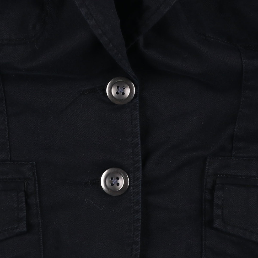 Chico's Platinum Cotton Jacket, Women's Size M (approx.) cotton black type Vintage Second Hand