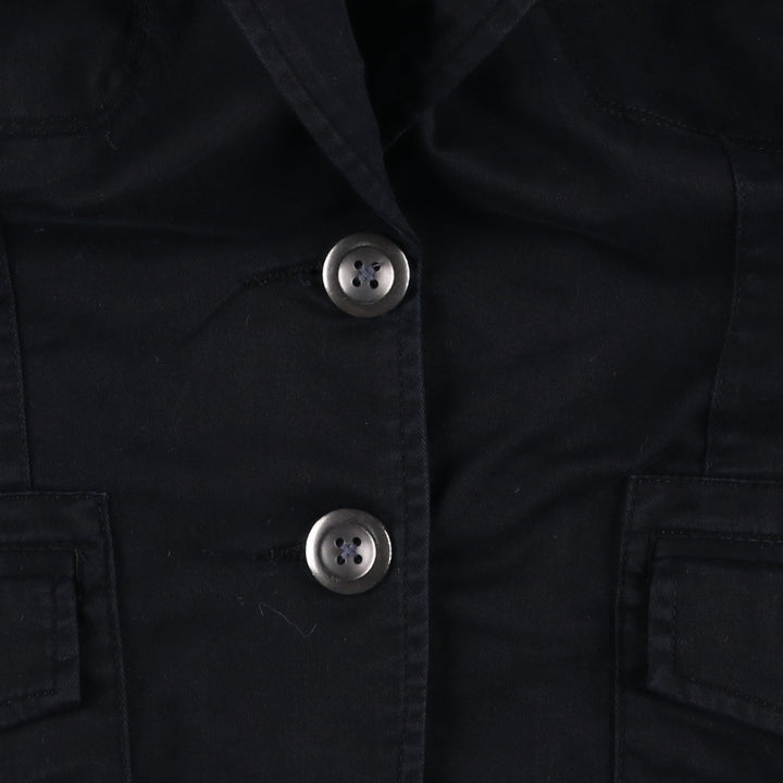 Chico's Platinum Cotton Jacket, Women's Size M (approx.) cotton black type Vintage Second Hand