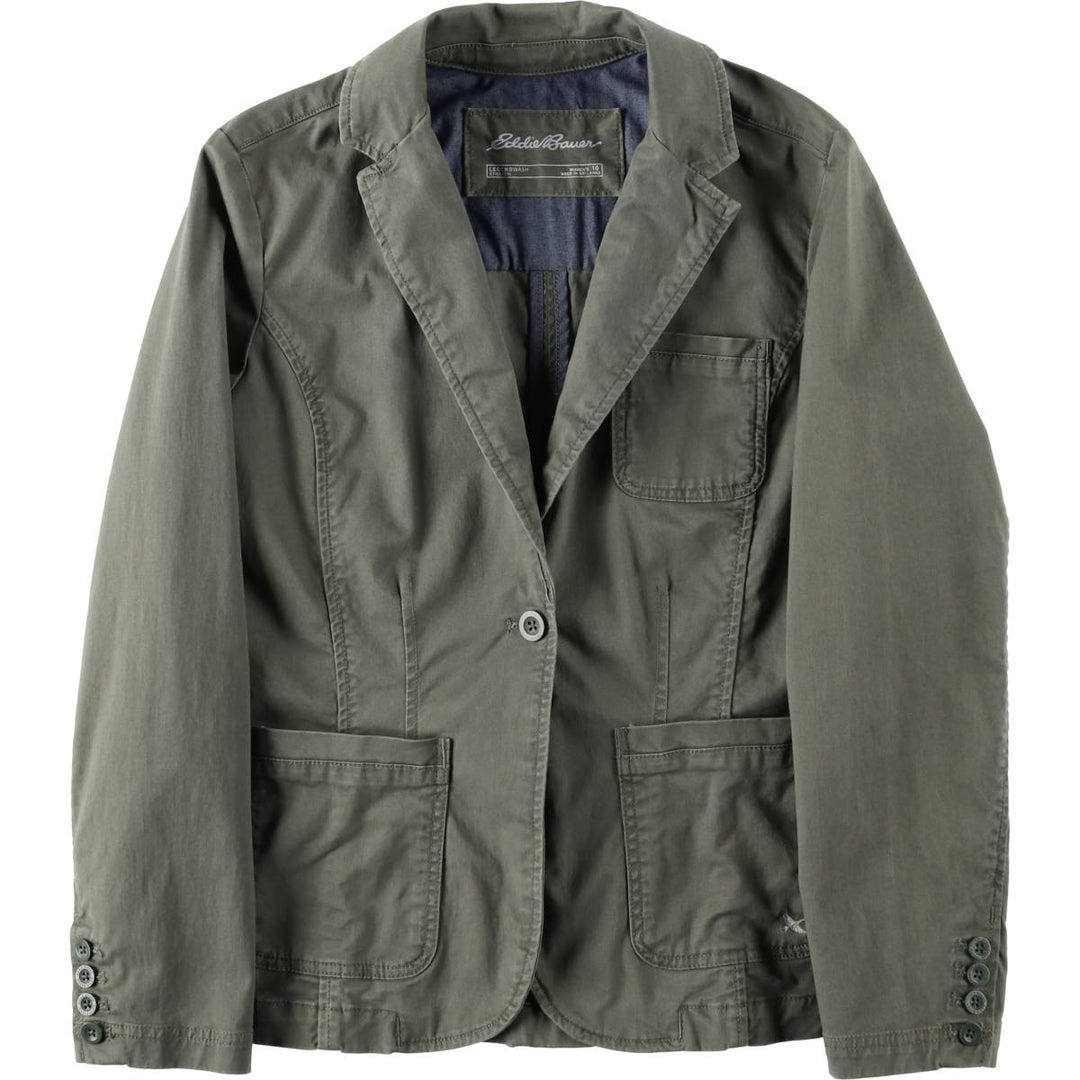 Eddie Bauer Cotton Tailored Jacket, Women's Size M (approx.) cotton Khaki type Vintage Second Hand