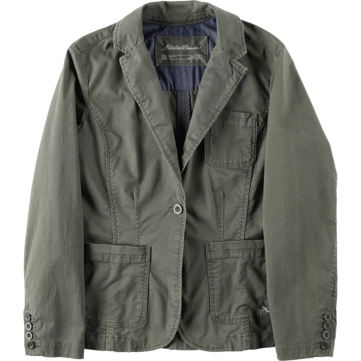 Eddie Bauer Cotton Tailored Jacket, Women's Size M (approx.) cotton Khaki type Vintage Second Hand