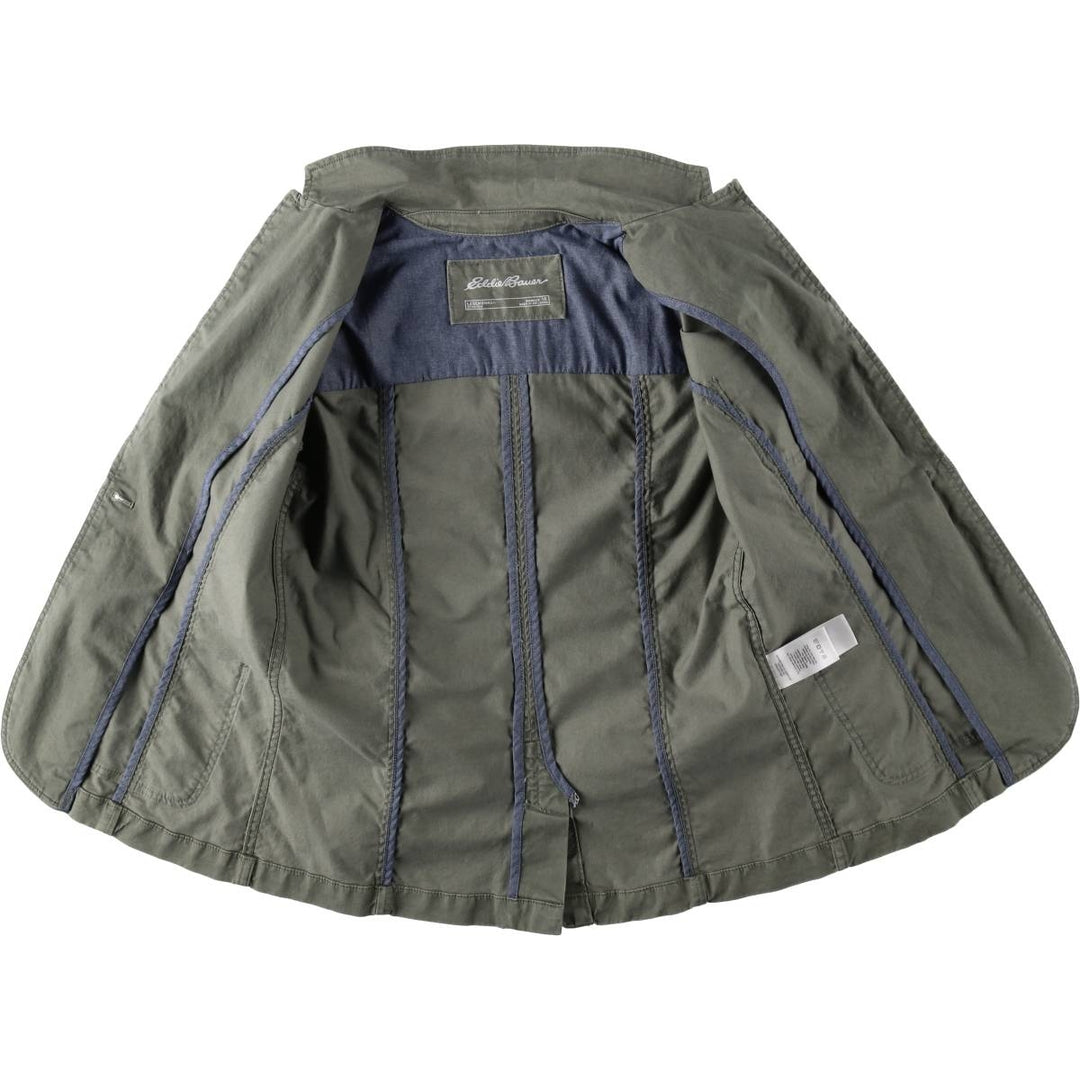 Eddie Bauer Cotton Tailored Jacket, Women's Size M (approx.) cotton Khaki type Vintage Second Hand