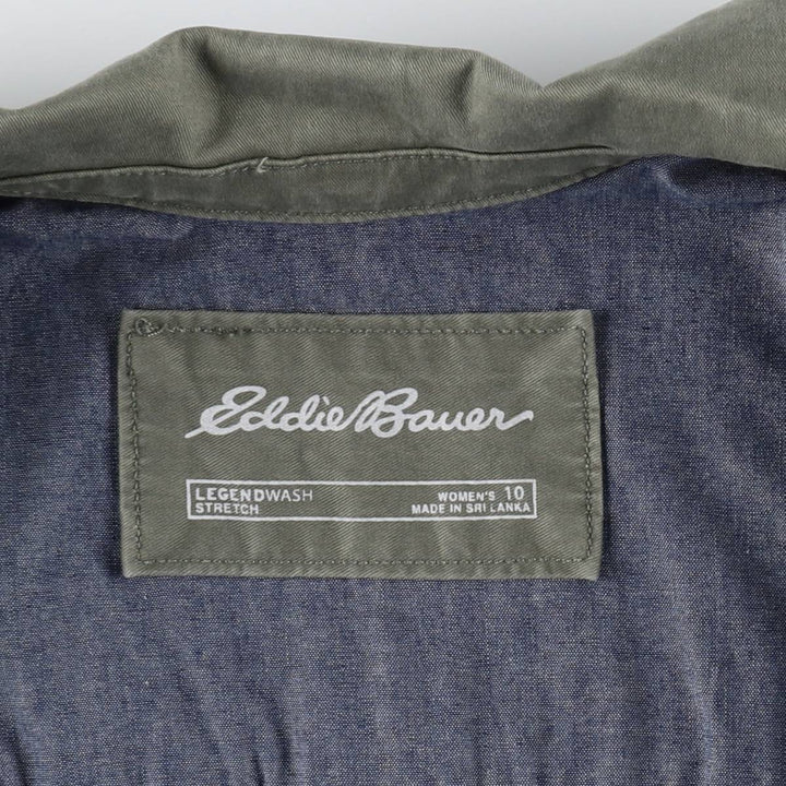 Eddie Bauer Cotton Tailored Jacket, Women's Size M (approx.) cotton Khaki type Vintage Second Hand