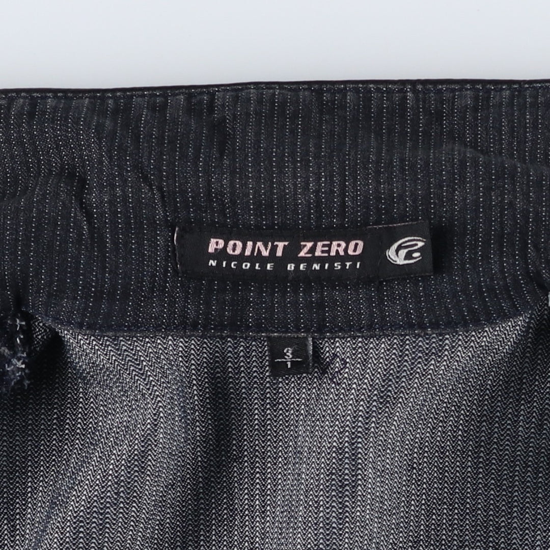 POINT ZERO Denim Tailored Jacket, Women's Size S (equivalent) cotton Charcoal Vintage Second Hand
