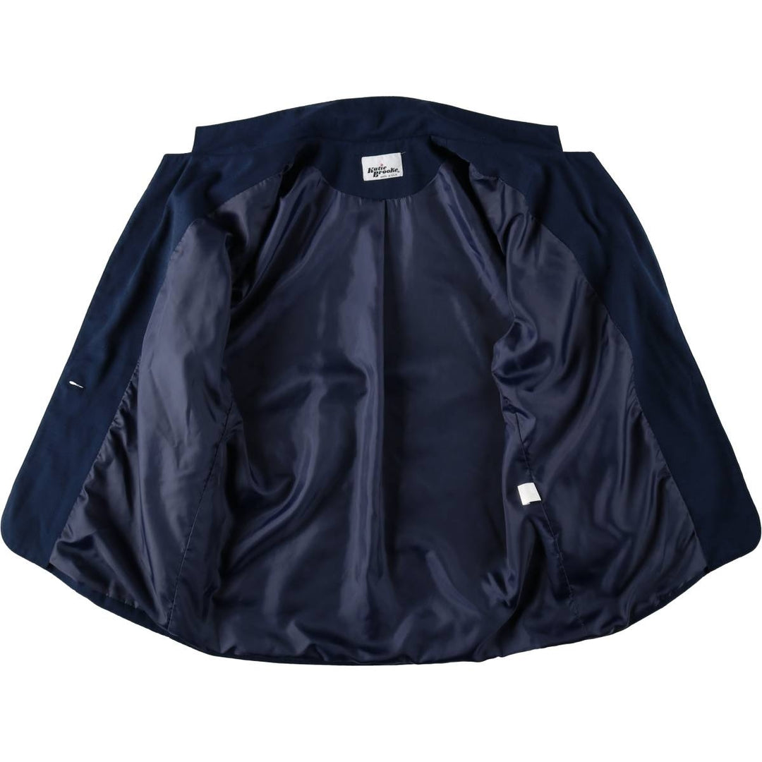 1990'S Katie Brooke Navy Blazer Tailored Jacket, Made in USA, Women's Size M (Equivalent), Vintage unclear navy blue type Vintage Second Hand