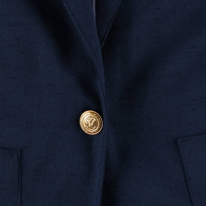 1990'S Katie Brooke Navy Blazer Tailored Jacket, Made in USA, Women's Size M (Equivalent), Vintage unclear navy blue type Vintage Second Hand