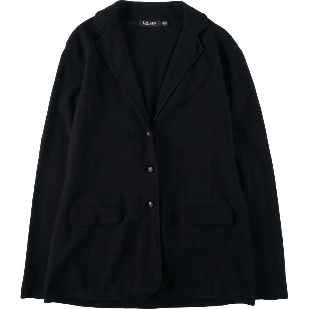 Ralph Lauren LAUREN Cotton Tailored Jacket, Women's Size XL (approx.) cotton black type Vintage Second Hand