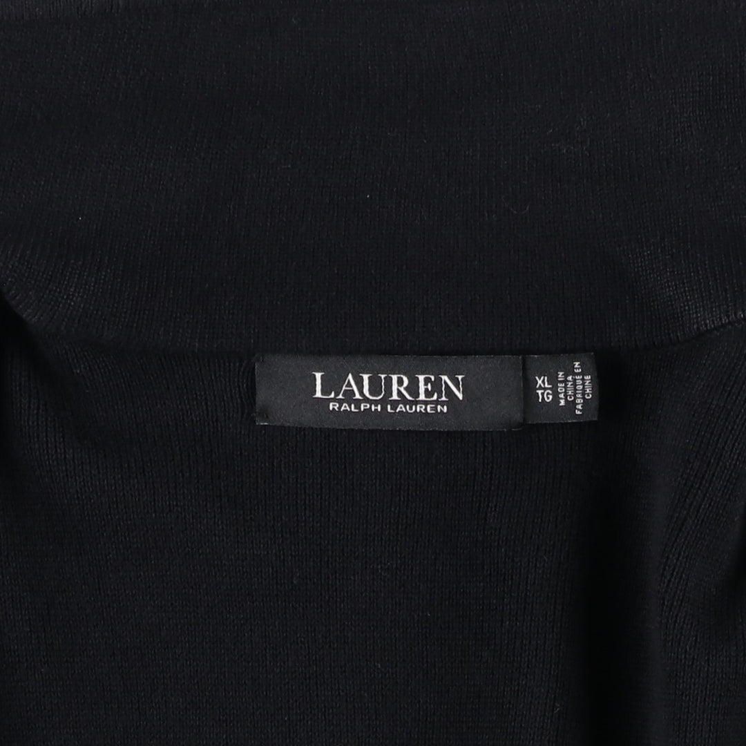 Ralph Lauren LAUREN Cotton Tailored Jacket, Women's Size XL (approx.) cotton black type Vintage Second Hand
