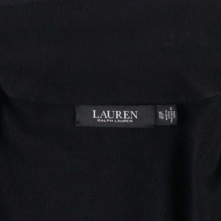 Ralph Lauren LAUREN Cotton Tailored Jacket, Women's Size XL (approx.) cotton black type Vintage Second Hand