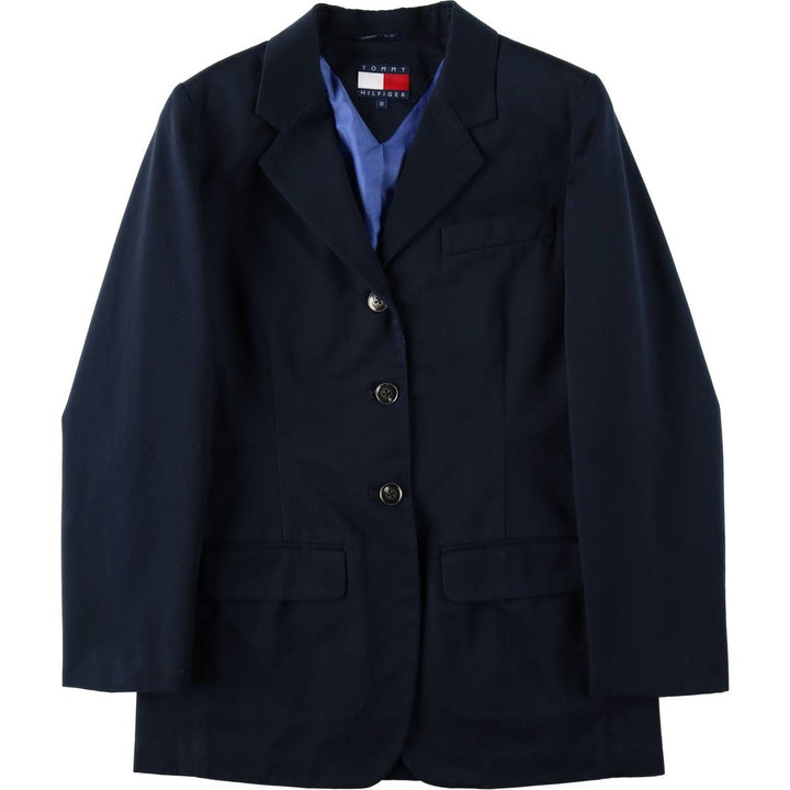 1990'S Tommy Hilfiger cotton tailored jacket, women's size L (approx.) cotton navy blue type Vintage Second Hand