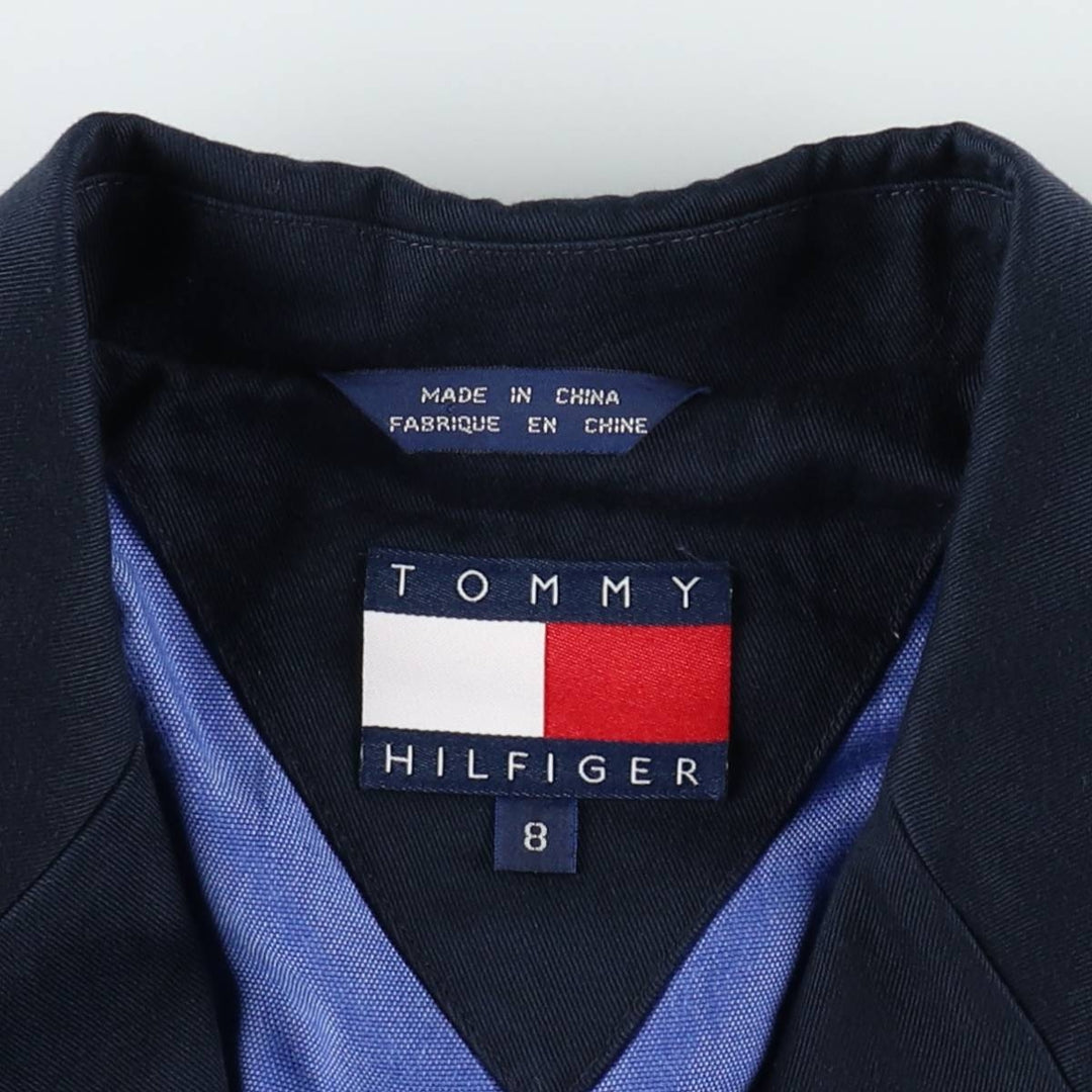 1990'S Tommy Hilfiger cotton tailored jacket, women's size L (approx.) cotton navy blue type Vintage Second Hand