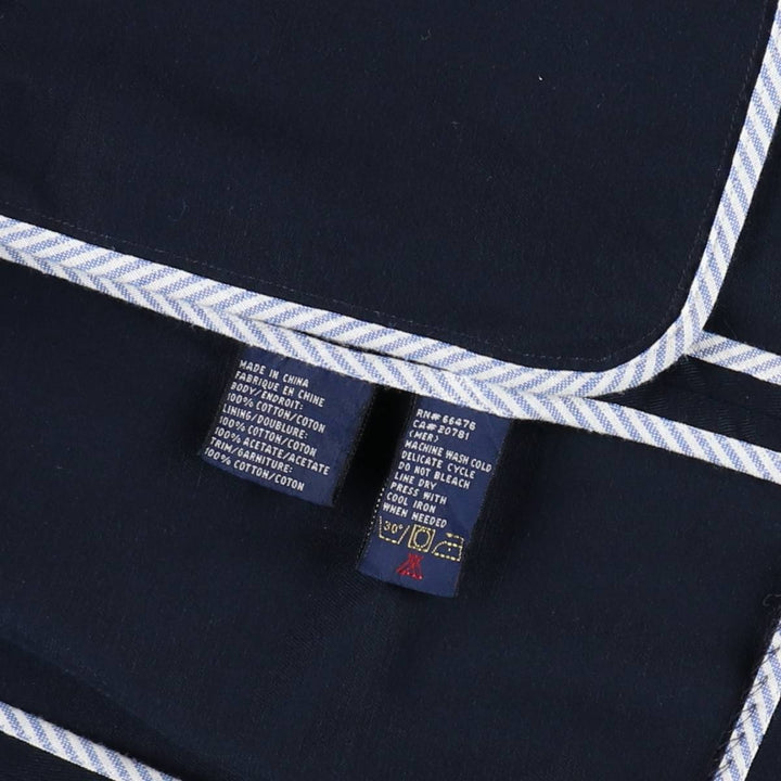 1990'S Tommy Hilfiger cotton tailored jacket, women's size L (approx.) cotton navy blue type Vintage Second Hand
