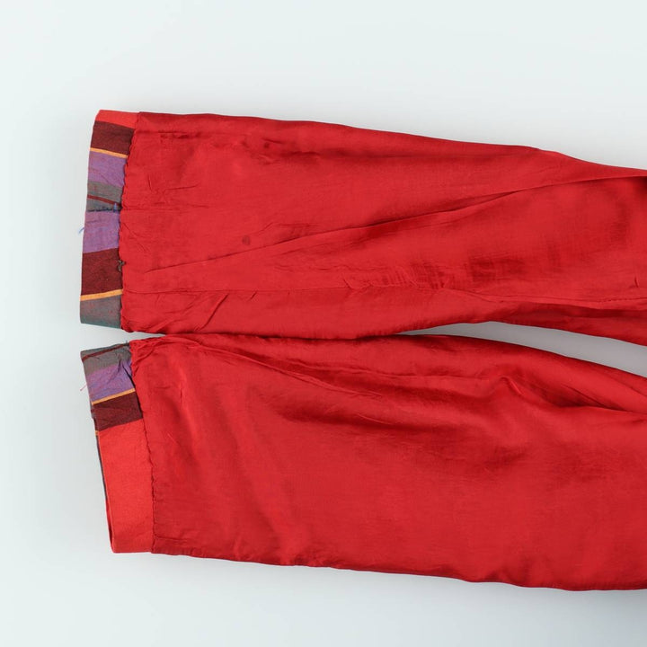 Ralph Lauren Check Pattern Peaked Lapel Double-Breasted Rayon x Linen Tailored Jacket, Made in USA, Women's Size L (approx.) linen red type Vintage Second Hand