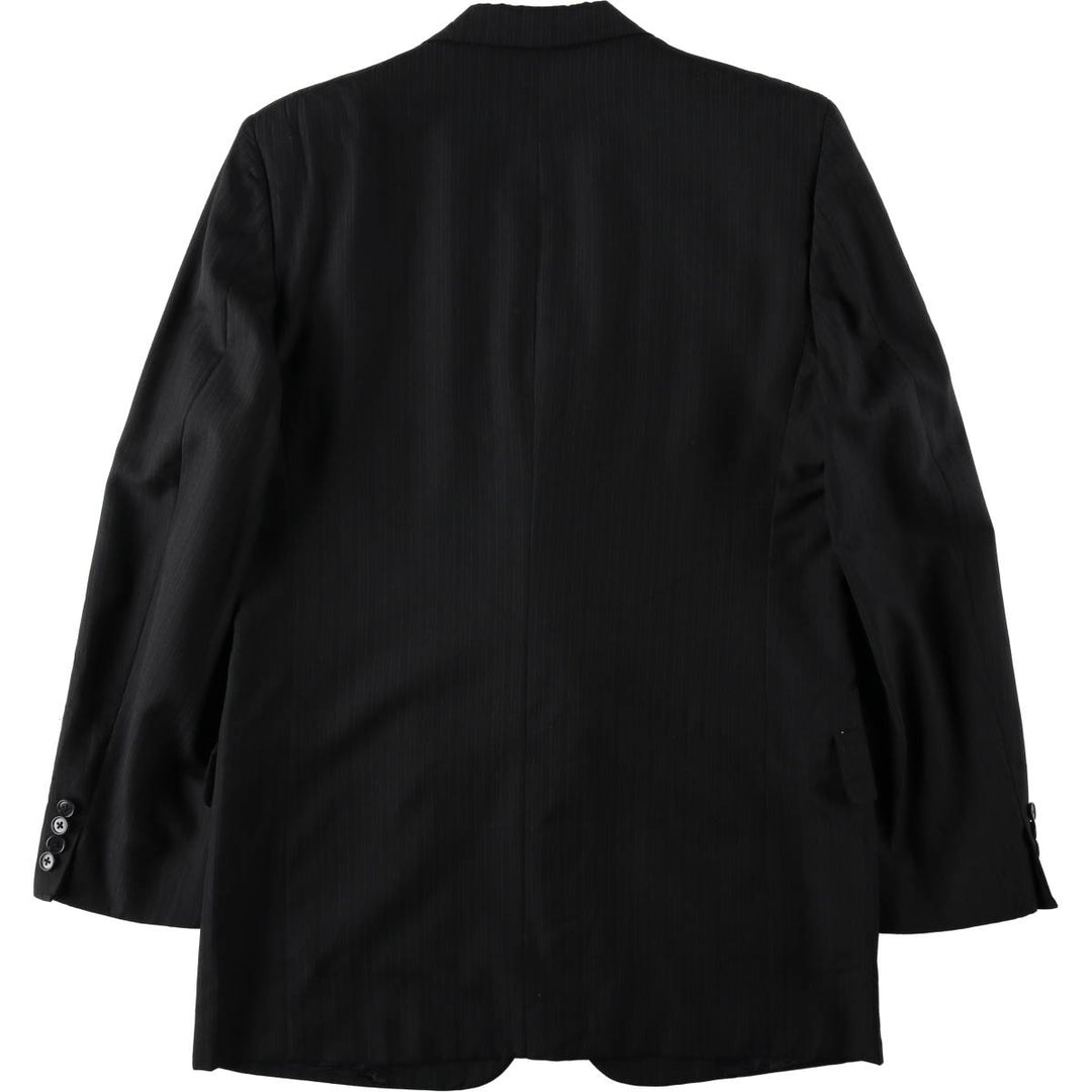 Christian Dior MONSIEUR Stripe Pattern Blazer Tailored Jacket, Made in USA, Women's Size M (approx.) unclear black type Vintage Second Hand