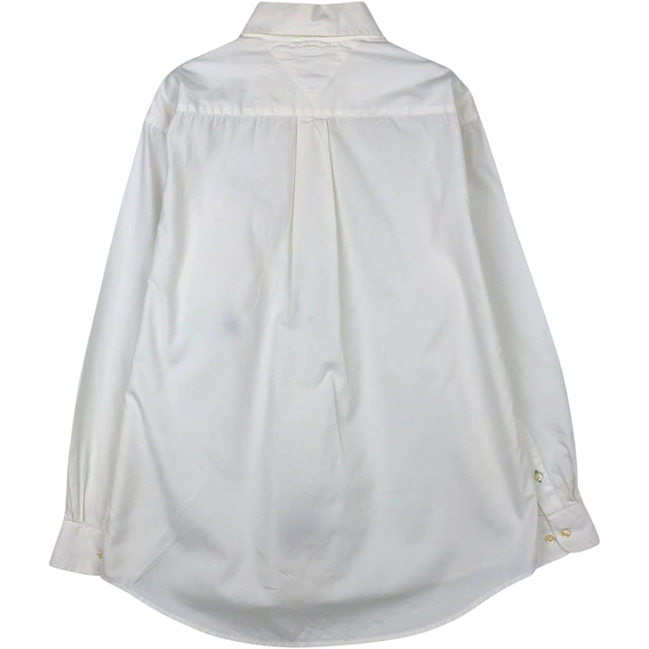 Vintage 90'S Tommy Hilfiger long-sleeved button-down shirt, size M, men's cotton white type Vintage Second Hand