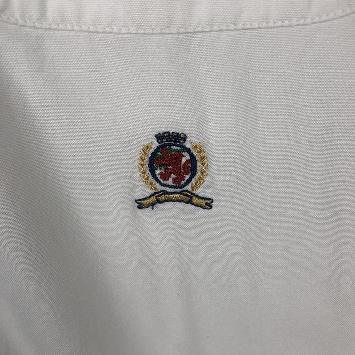 Vintage 90'S Tommy Hilfiger long-sleeved button-down shirt, size M, men's cotton white type Vintage Second Hand