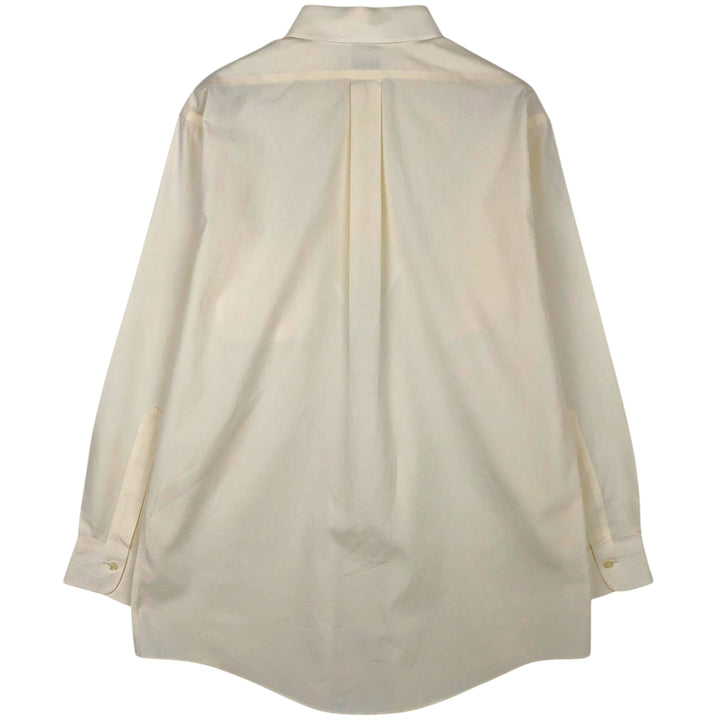 Brooks Brothers Est.1818 Slim Fit Long-Sleeve Cotton Shirt, Men's Size L (approx.) cotton unbleached Vintage Second Hand