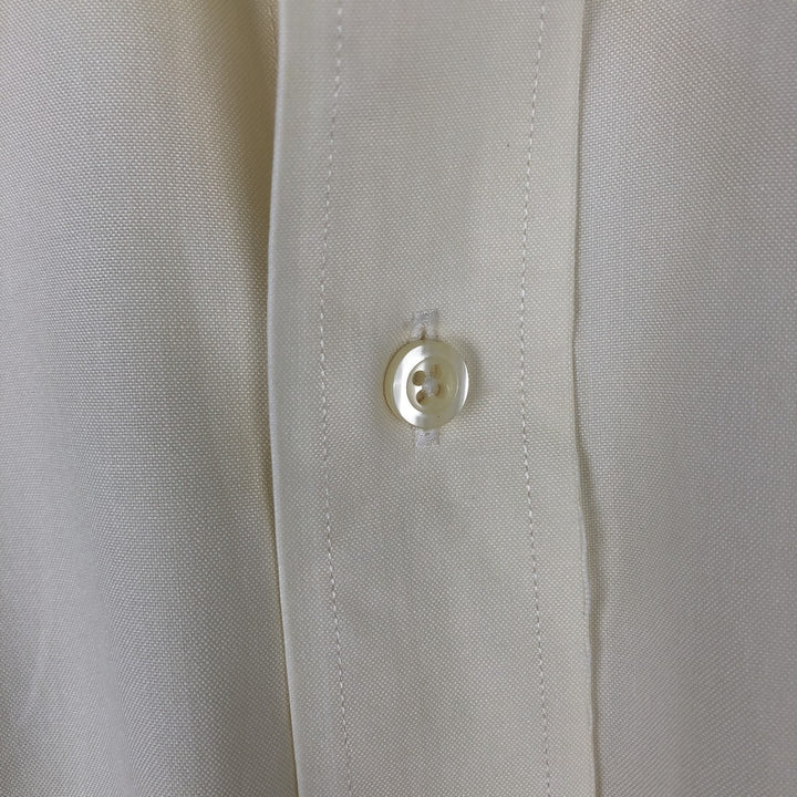 Brooks Brothers Est.1818 Slim Fit Long-Sleeve Cotton Shirt, Men's Size L (approx.) cotton unbleached Vintage Second Hand