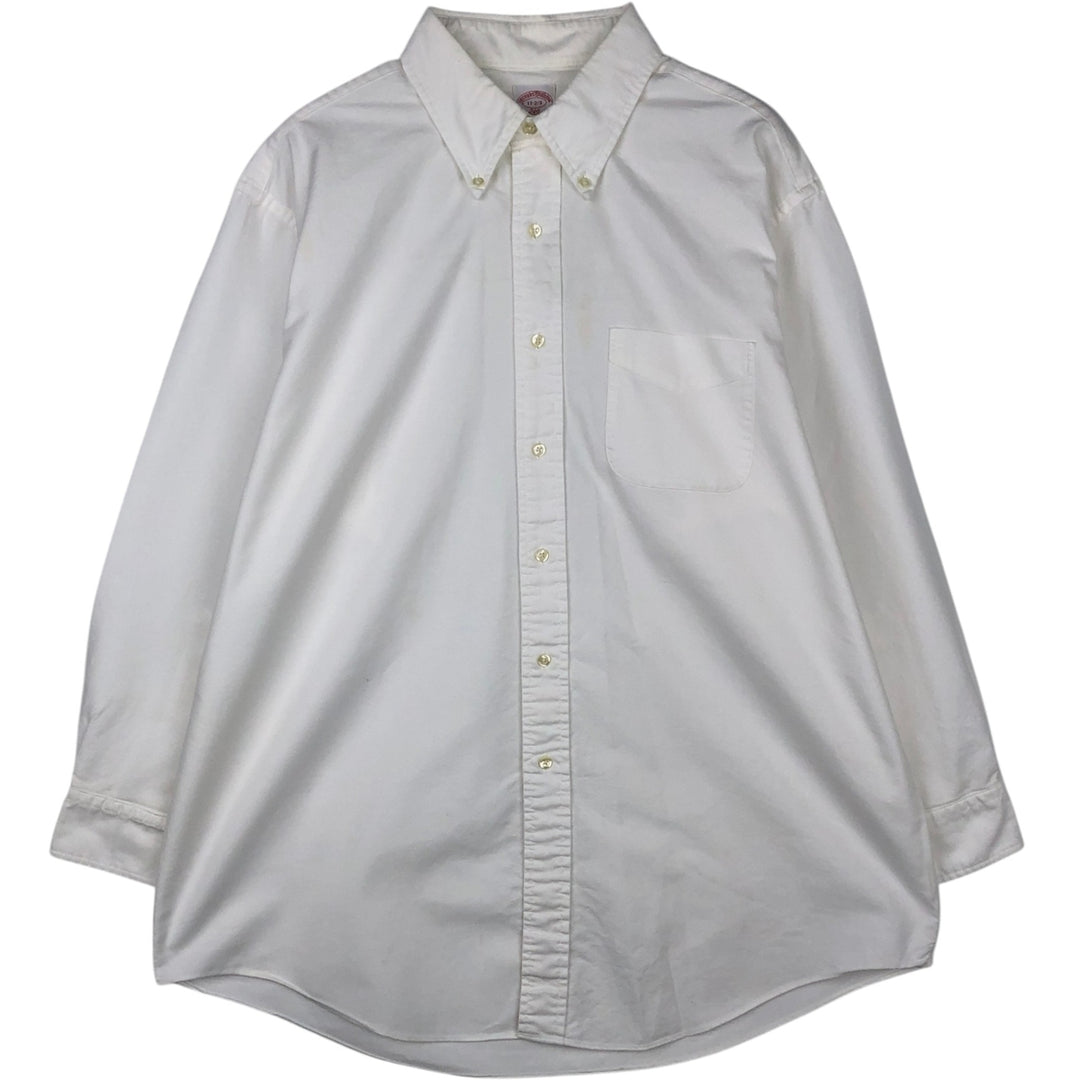 Brooks Brothers 346 long sleeve button-down shirt, men's size XL Supima Cotton white type Vintage Second Hand