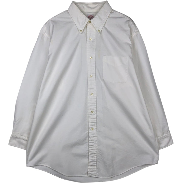 Brooks Brothers 346 long sleeve button-down shirt, men's size XL Supima Cotton white type Vintage Second Hand