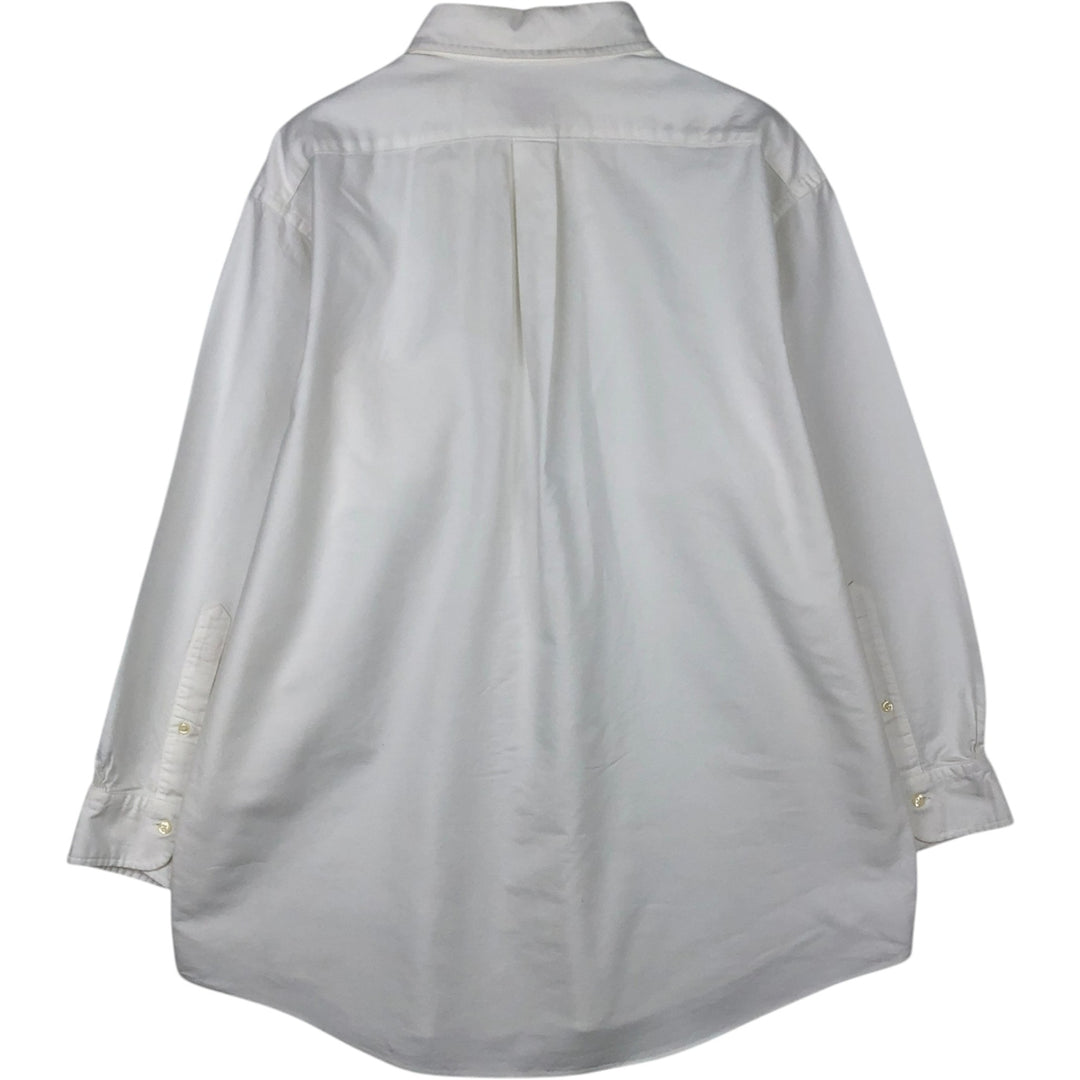 Brooks Brothers 346 long sleeve button-down shirt, men's size XL Supima Cotton white type Vintage Second Hand