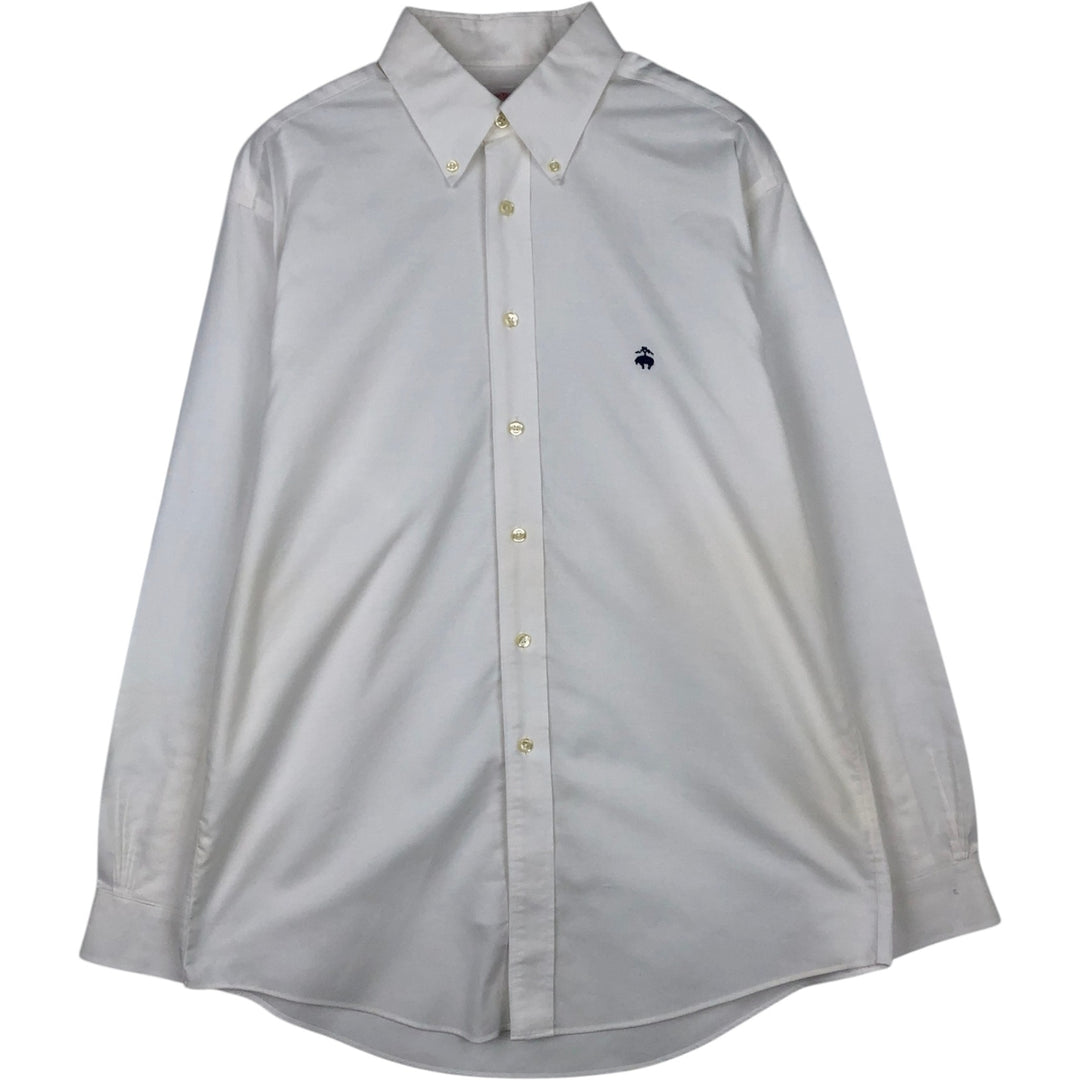 Brooks Brothers 346 long sleeve button-down shirt, men's size M Supima Cotton white type Vintage Second Hand