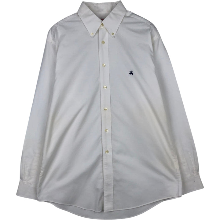 Brooks Brothers 346 long sleeve button-down shirt, men's size M Supima Cotton white type Vintage Second Hand