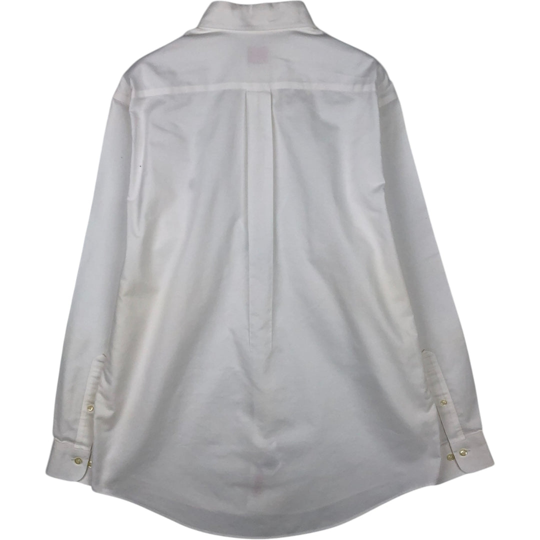 Brooks Brothers 346 long sleeve button-down shirt, men's size M Supima Cotton white type Vintage Second Hand
